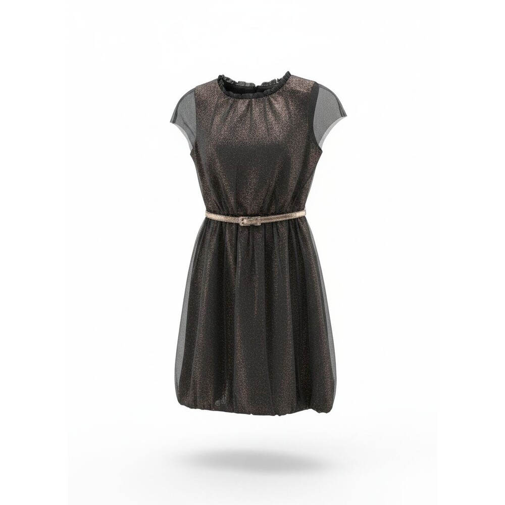 Twinset Women's Black Sleeveless Belted Mini Dress Size 40 NWT